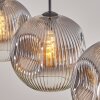 Ripoll Hängeleuchte Glas 30 cm Klar, Rauchfarben, 3-flammig