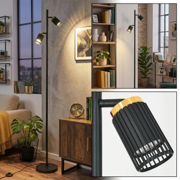 Fenik Stehleuchte LED Schwarz, 2-flammig