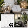 Jolor Tischleuchte 2-er Set LED Weiß, 1-flammig