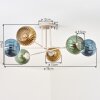 Koyoto Deckenleuchte Glas 15 cm Sandfarben, 6-flammig