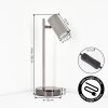 Javel Tischleuchte LED Chrom, Grau, 1-flammig