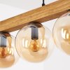 Gastor Hängeleuchte Glas 15 cm Naturfarben, Schwarz, 4-flammig