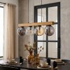 Gastor Hängeleuchte Glas 15 cm Naturfarben, Schwarz, 4-flammig