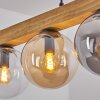 Gastor Hängeleuchte Glas 15 cm Naturfarben, Schwarz, 4-flammig