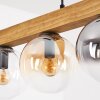Gastor Hängeleuchte Glas 15 cm Naturfarben, Schwarz, 4-flammig