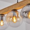 Gastor Hängeleuchte Glas 15 cm Naturfarben, Schwarz, 4-flammig
