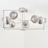 Koyoto Deckenleuchte Glas 15 cm Sandfarben, 6-flammig