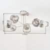 Ripoll Deckenleuchte Glas 15 cm Sandfarben, 6-flammig