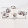 Ripoll Deckenleuchte Glas 15 cm Sandfarben, 6-flammig