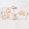 Ripoll Deckenleuchte Glas 15 cm Sandfarben, 6-flammig