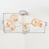 Koyoto Deckenleuchte Glas 15 cm Sandfarben, 6-flammig
