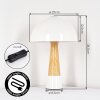 Pilz Look Forgek Tischleuchte 2-er Set Holzoptik, Sandfarben, 1-flammig