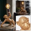 Affenlampe Kemor Tischleuchte Gold, Schwarz, 1-flammig