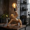 Affenlampe Kemor Tischleuchte Gold, Schwarz, 1-flammig