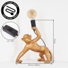 Affenlampe Kemor Tischleuchte Gold, Schwarz, 1-flammig
