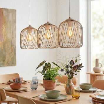 Narla Hängeleuchte Sandfarben, 3-flammig