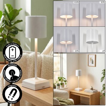 Kaval Tischleuchte LED Weiß, 1-flammig