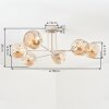 Ripoll Deckenleuchte Glas 15 cm Sandfarben, 6-flammig