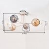 Ripoll Deckenleuchte Glas 15 cm Sandfarben, 6-flammig