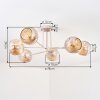 Ripoll Deckenleuchte Glas 15 cm Sandfarben, 6-flammig