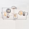 Ripoll Deckenleuchte Glas 15 cm Sandfarben, 6-flammig
