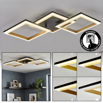 Tulor Deckenleuchte LED Schwarz, 1-flammig