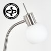 Sarel Stehleuchte LED Nickel-Matt, 2-flammig