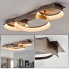 Jelok Deckenleuchte LED Braun, 1-flammig