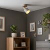 Olaris Deckenleuchte Chrom, Grau, Naturfarben, 1-flammig