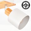 Olaris Deckenleuchte Chrom, Grau, Naturfarben, 3-flammig