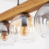 Koyoto Hängeleuchte Glas 15 cm Naturfarben, Schwarz, 5-flammig