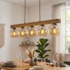 Koyoto Hängeleuchte Glas 15 cm Naturfarben, Schwarz, 5-flammig