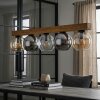 Koyoto Hängeleuchte Glas 15 cm Naturfarben, Schwarz, 5-flammig
