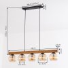 Koyoto Hängeleuchte Glas 15 cm Naturfarben, Schwarz, 5-flammig