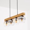 Koyoto Hängeleuchte Glas 15 cm Naturfarben, Schwarz, 4-flammig