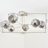 Ripoll Deckenleuchte Glas 15 cm Sandfarben, 6-flammig