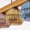 Koyoto Hängeleuchte Glas 15 cm Naturfarben, Schwarz, 5-flammig