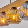 Koyoto Hängeleuchte Glas 15 cm Naturfarben, Schwarz, 5-flammig
