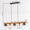 Koyoto Hängeleuchte Glas 15 cm Naturfarben, Schwarz, 5-flammig