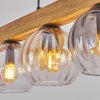 Koyoto Hängeleuchte Glas 15 cm Naturfarben, Schwarz, 5-flammig