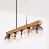 Koyoto Hängeleuchte Glas 15 cm Naturfarben, Schwarz, 5-flammig