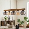 Koyoto Hängeleuchte Glas 15 cm Naturfarben, Schwarz, 5-flammig