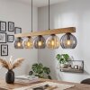 Koyoto Hängeleuchte Glas 15 cm Naturfarben, Schwarz, 5-flammig