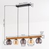 Koyoto Hängeleuchte Glas 15 cm Naturfarben, Schwarz, 5-flammig