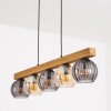 Koyoto Hängeleuchte Glas 15 cm Naturfarben, Schwarz, 5-flammig