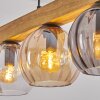 Koyoto Hängeleuchte Glas 15 cm Naturfarben, Schwarz, 5-flammig