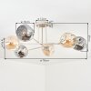Ripoll Deckenleuchte Glas 15 cm Sandfarben, 6-flammig