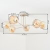 Ripoll Deckenleuchte Glas 15 cm Sandfarben, 6-flammig