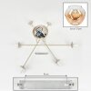 Ripoll Deckenleuchte Glas 15 cm Sandfarben, 6-flammig