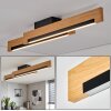 Inzino Deckenleuchte LED Naturfarben, Schwarz, 1-flammig